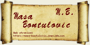 Maša Bontulović vizit kartica